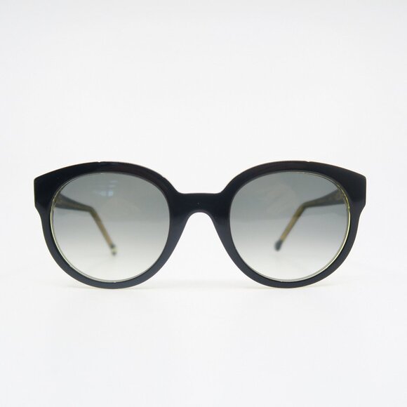 Nathalie Blanc HELENE Black/Grey Gradient Lenses, Round, New Women\'s Sunglasses.